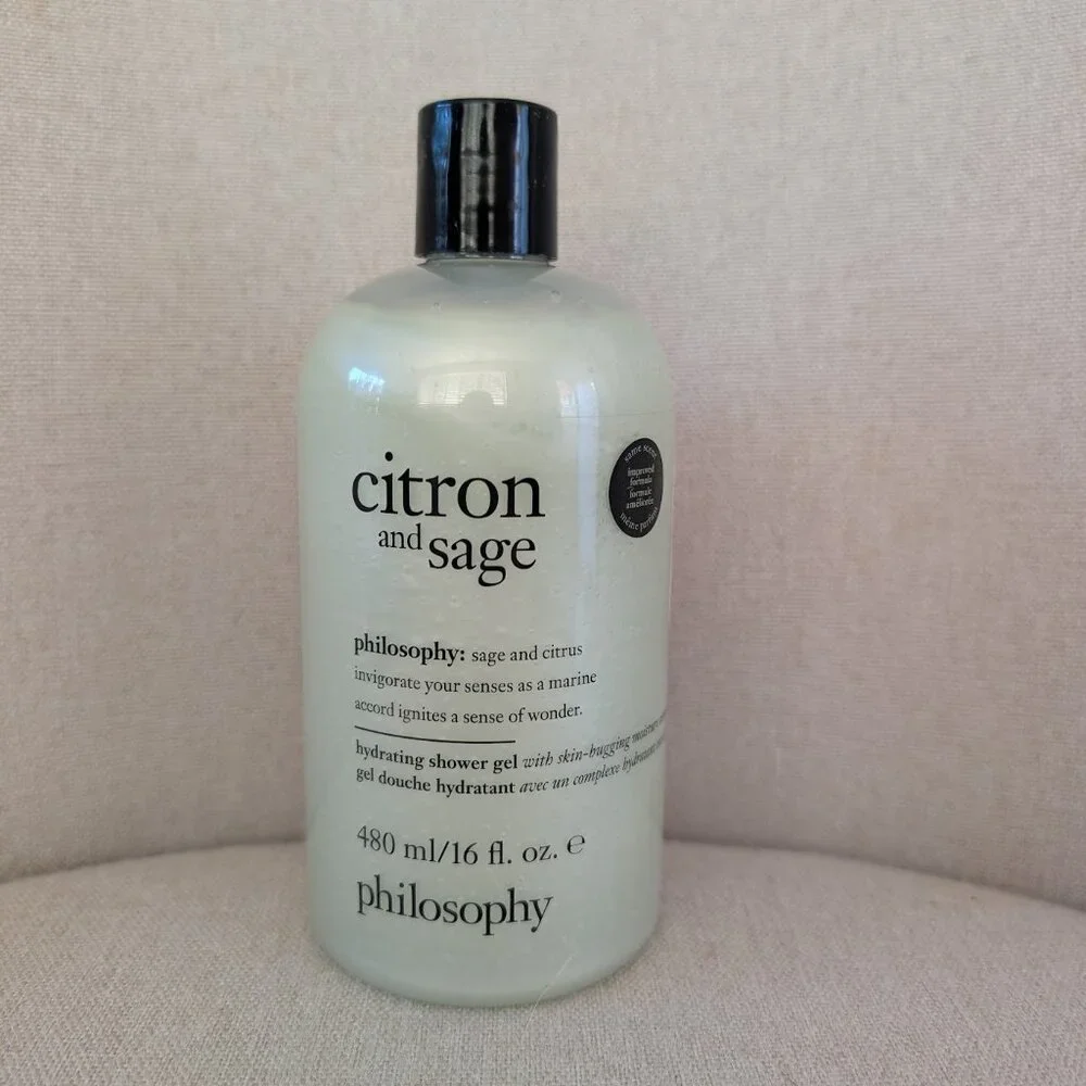 NEW Philosophy Citron and Sage 3-In-1 Shower‎ Gel Bubble Bath Shampoo 16 fl oz